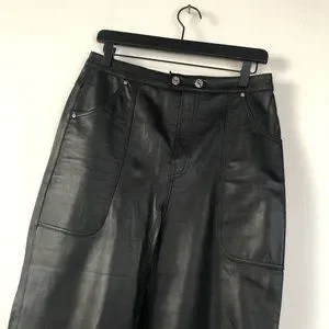GRLFRND Pants Jumpsuits Grlfrnd Paolo Leather Pants Black